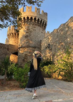 Black cover up with polka dot frills9 photo