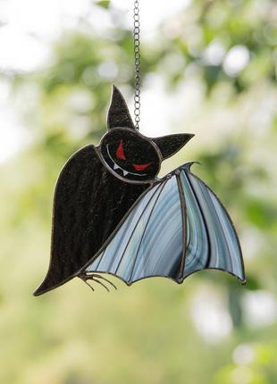 Halloween vampire bat stained glass window hangings