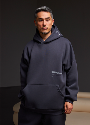 Fleece set hoodie & joggers for men, color storm4 photo