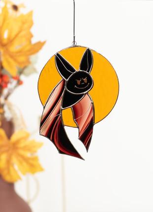 Bat stained glass window hangings