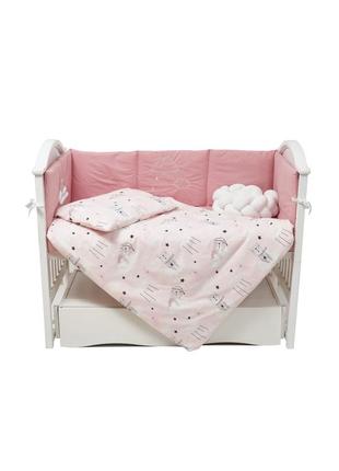 Bedding set for baby Twins Fluffy Puffy powder pink2 photo