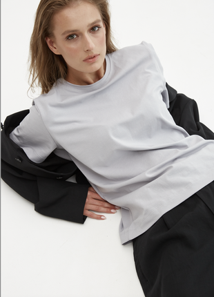 GRAY BASIC WOMAN T-SHIRT | COTTON 190 GSM | Relaxed-fit & Regular-fit classic t-shirt8 photo
