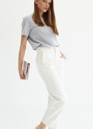 GRAY BASIC WOMAN T-SHIRT | COTTON 190 GSM | Relaxed-fit & Regular-fit classic t-shirt6 photo