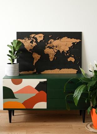 Wall World Map Push Pin