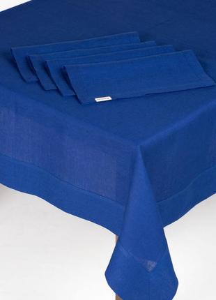 Set of napkins 0.40*0.40m blue 4 pcs. 266-21/003 photo