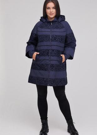 Women's demi-season coat of large sizes  48-721 photo