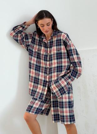 Pajama Style Suit. Co-order set in Boyfriend's style: Shirt & Shorts7 photo