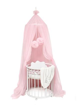 Canopy bed tulle for nursery Twins pink2 photo