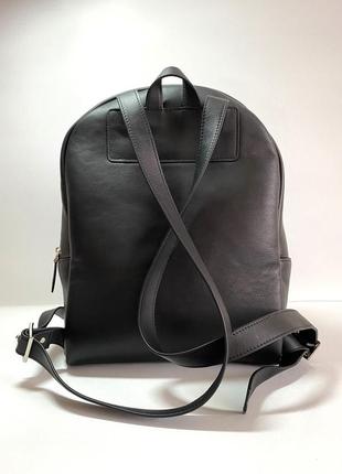 Black leather backpack3 photo
