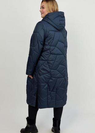 Women's demi-season coat made of raincoat fabric big size  48-722 photo