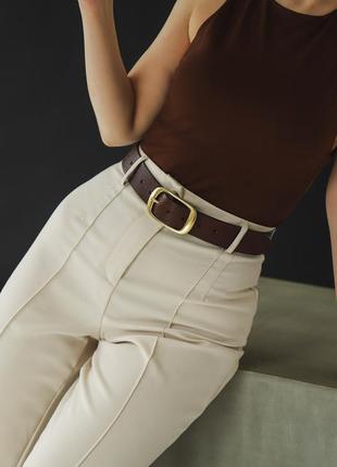 Basic leather belts for woman