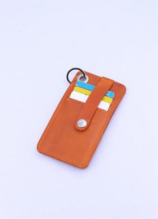 Leather card holder with wrislet&neck strap5 photo