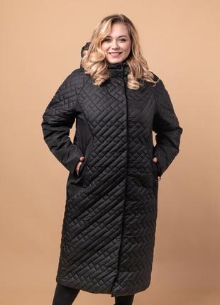 Women's demi-season coat made of raincoat fabric of large sizes 48-66