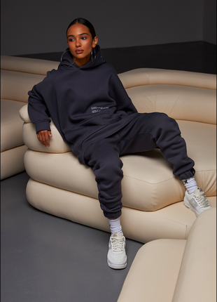 Fleece set hoodie & joggers for her, color storm4 photo