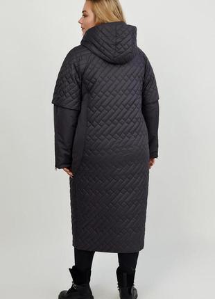 Women's demi-season coat made of raincoat fabric of large sizes 48-664 photo
