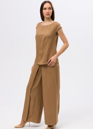 Wide, lightweight trousers with slits in the front 71508 photo