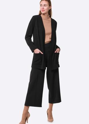 Black culottes made of suit fabric 71435 photo
