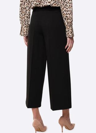Black culottes made of suit fabric 71433 photo