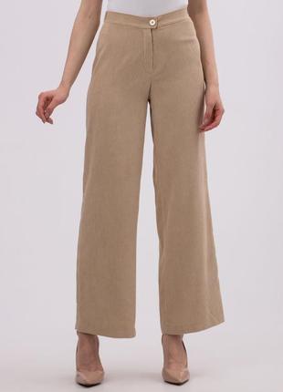 Velvet beige trousers 71514 photo