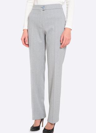 Warm gray trousers made of wool fabric 71451 photo