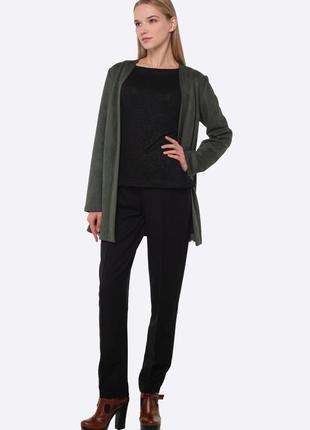Classic black suit fabric trousers 71427 photo