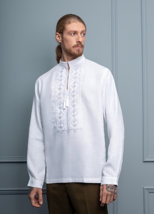 Embroidered shirt «Stars» (white)