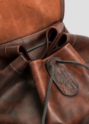 Classic backpack made of ox leather6 photo
