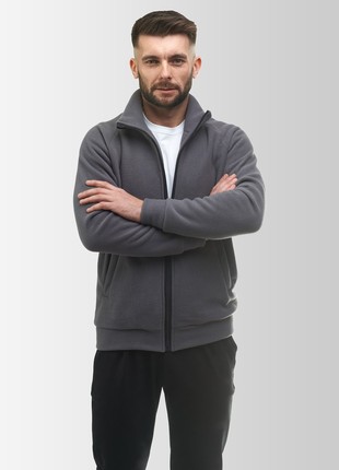 Men's fleece jacket Synevyr 260 grey6 photo