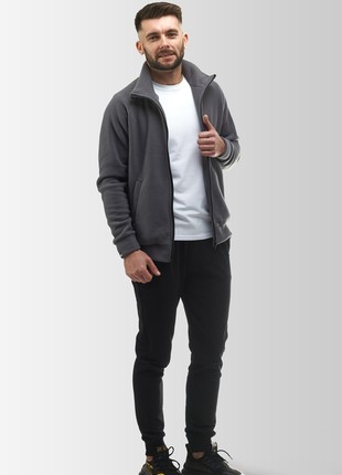 Men's fleece jacket Synevyr 260 grey5 photo