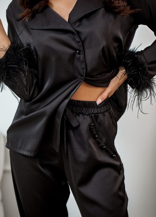Black Silk Pajama Emilie5 photo