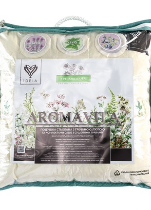 Aromavita Organic Buckwheat Hull Pillow by Ideia - 40x40 cm5 photo
