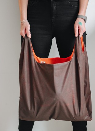 "Morti" large shopper bag for shopping, handmade. Tote bag.2 photo