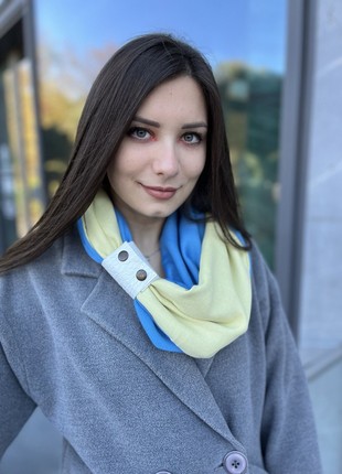 Cashmere stylish scarf Snood  "Ukraine" from the designer art sana2 photo