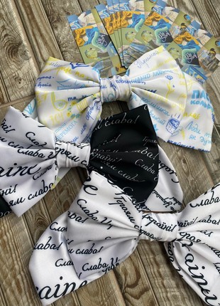 Black and white bow. Collection "With Ukraine in the heart"6 photo