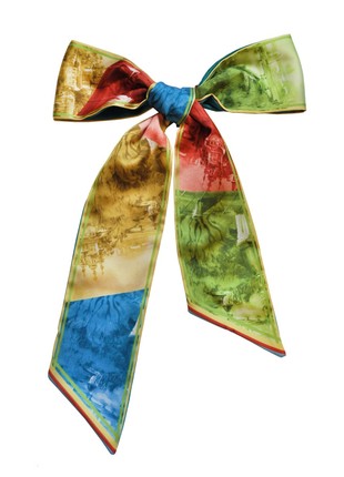 Ribbon Twilly + elastic band "Kyiv. Four sozones", scarf-tie, scarf-ribbon My Scarf2 photo