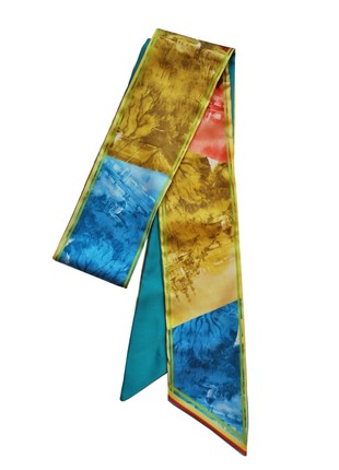 Ribbon Twilly + elastic band "Kyiv. Four sozones", scarf-tie, scarf-ribbon My Scarf3 photo