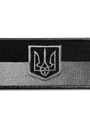 Chevron Ukrainian Flag with Emblem Embroidered4 photo