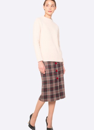 Plaid skirt with buttons 62544 photo