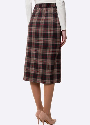 Plaid skirt with buttons 62543 photo