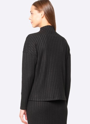 Black knitted jumper 12832 photo