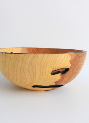 handmade dinnerware, rustic fruit wooden bowl7 photo