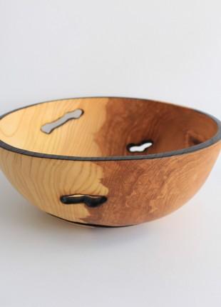 handmade dinnerware, rustic fruit wooden bowl8 photo