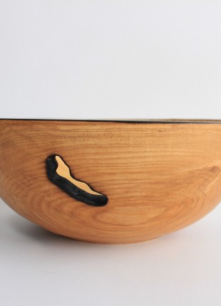 handmade dinnerware, rustic fruit wooden bowl9 photo