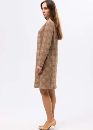 Light brown dress made of eco-suede 56883 photo