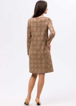 Light brown dress made of eco-suede 56884 photo