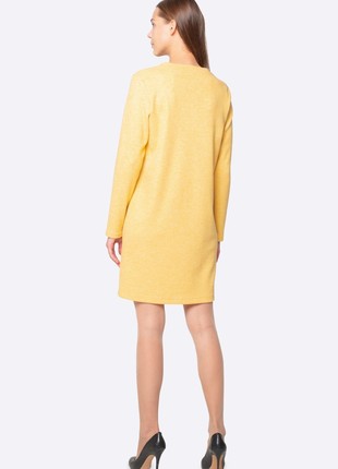 Warm yellow dress made of woolen knitwear 56743 photo