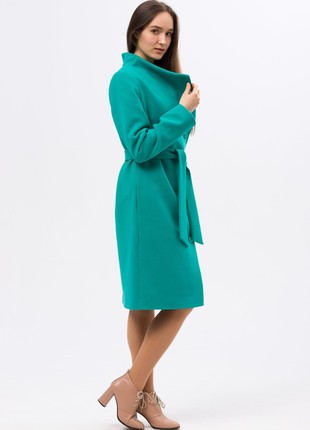 Bright turquoise coat with Apache collar 44222 photo