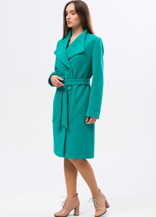 Bright turquoise coat with Apache collar 44224 photo