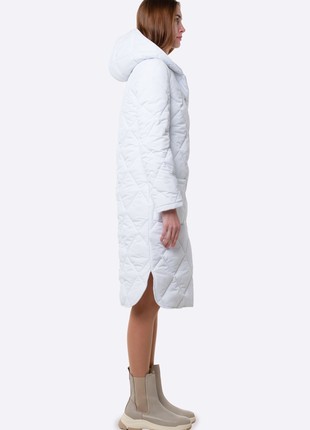 Warm white quilted coat 4419c4 photo