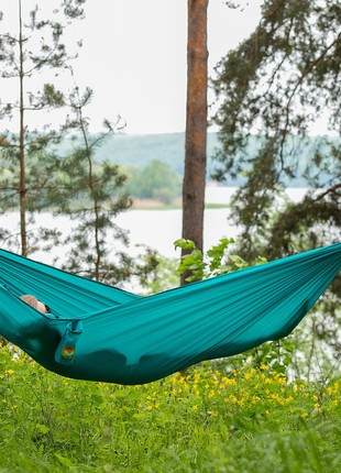 Hammock made from recycled plastic bottles, cosmic blue3 photo